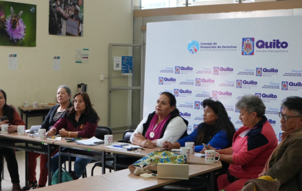En una de las reuniones de uno de los grupos del Consejo Consultivo de Quito, en 2025.