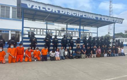 Policía Nacional ejecutó el operativo denominado Gran Fénix 32, en las provincias de Azuay y El Oro, que dejó como resultado 26 sujetos aprehendidos.