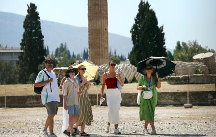 Turistas en Grecia