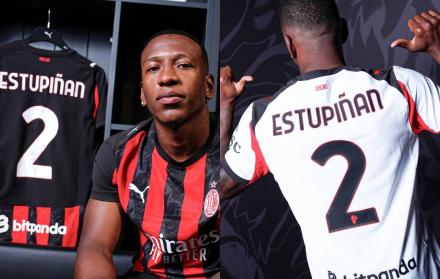 Pervis Estupinán presentado de manera oficial en el Ac Milan.