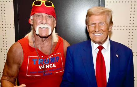 El ícono de la Lucha Libre, Hulk Hogan, junto a Donald Trump.