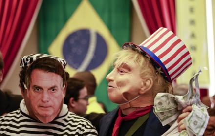 Manifestación contra amenaza de aranceles de Estados Unidos a Brasil