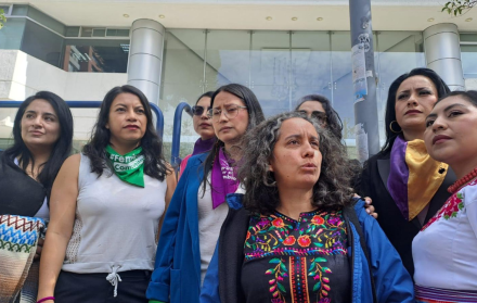 Algunas integrantes del movimiento de mujeres, como Geraldine Guerra, acudieron a la Corte Constitucional, el 28 de julio del 2025.