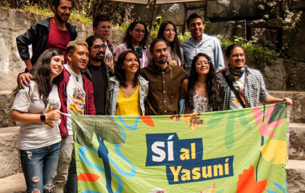 El colectivo Yasunidos, en la campaña, previo a la consulta popular del 2023.