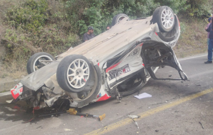 Accidente en la Vuelta al Ecuador