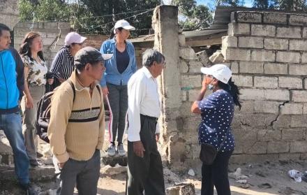 Daño. La vivienda de la familia Campaña fue la afectada en la vía a Aguaján, durante la Vuelta Automovilística.