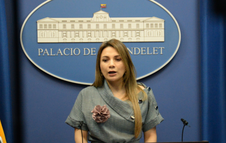 Carolina Jaramillo, vocera del Gobierno, durante la rueda de prensa sobre la Consulta Popular de 2025.