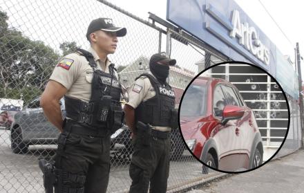 ataque patio carros Kennedy Norte seguridad Guayaquil 5 agosto 2025 CV