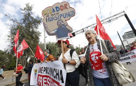 Marcha en Quito contra Daniel Noboa