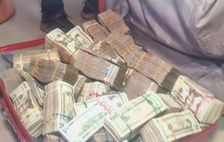 Dinero decomisado en La Aurora