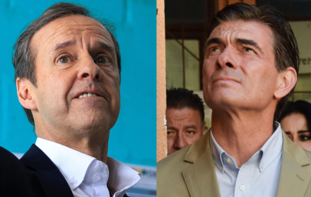 Combo de dos fotografías donde aparecen Jorge Quiroga (i) y Rodrigo Paz Pereira.