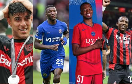 Piero Hincapié, Moisés Caicedo, Willian Pacho y Pervis Estupiñán figuras de Ecuador en Europa