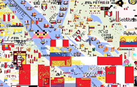 Usuarios colocan banderas de Perú y Colombia en WPlace para marcar territorio digital.