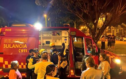 Accidente en garita de Samborondón