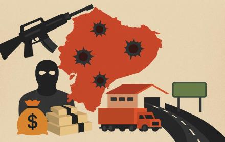 La violencia se ha extendido a 103 de los 221 cantones del país, lo que representa el 47 % del territorio nacional.