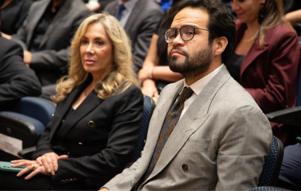María de los Ángeles Rodríguez, vocal de los empleadores; y Edgar Lama, presidente del Consejo Directivo del IESS.