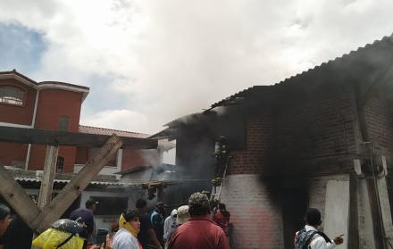 incendio estructural en Cumbayá