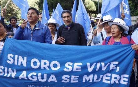 Yaku Pérez presentó la denuncia en contra de Daniel Noboa y su esposa, Lavinia Valbonesi, por las supuestas donaciones que habría recibido la primera dama por parte de una empresa minera.
