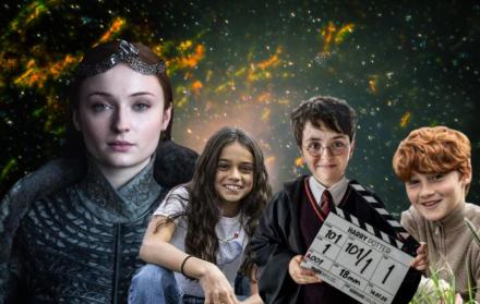Sophie Turner y el elenco de Harry Potter.