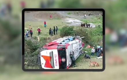 siniestro vial bus Cita Express en Colta