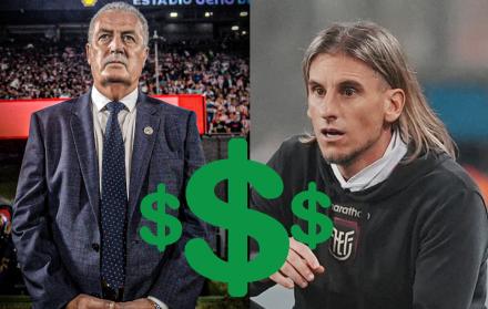 Gustavo Alfaro DT de Paraguay vs Sebastián Beccacece entrenador de Ecuador.