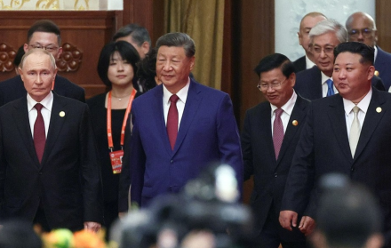 Kim Jong Un, Vladimir Putin y Jinping