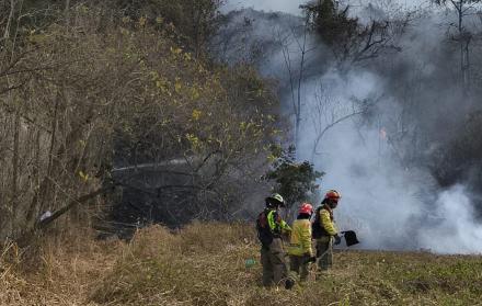 incendio forestal en cerro El Paraíso