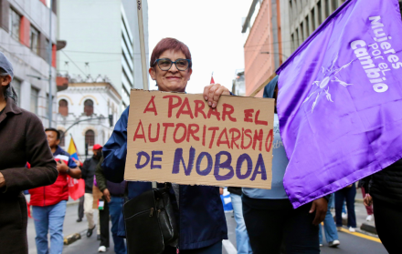 Marcha en Quito en contra de Daniel Noboa.