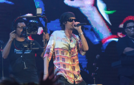 Danny Ocean en su concierto en Guayaquil.