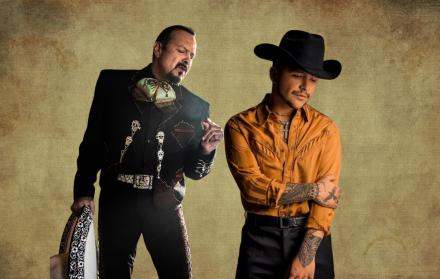 Pepe Aguilar y su yerno Christian Nodal.