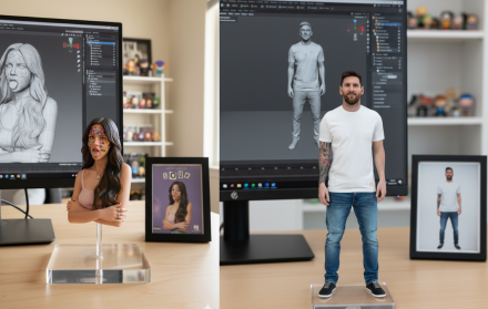Inteligencia Artificial Gemini: creación de escultura comercial