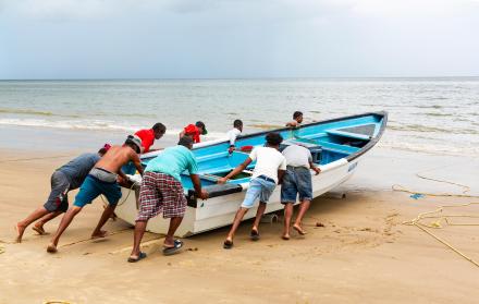 Pescadores venezolanos