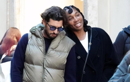 El actor italiano Andrea Preti y la tenista Venus Williams