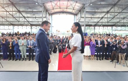Daniel Noboa y Diana Atamaint