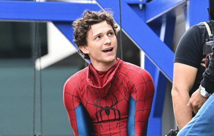 TOM Holand en el rodaje de Spider-man 4