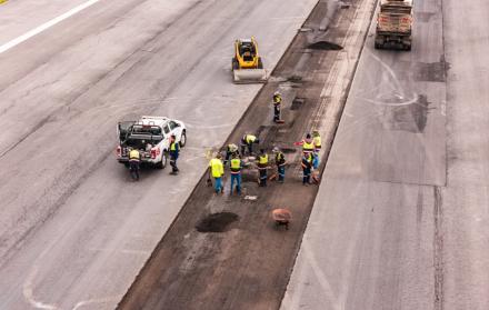 Trabajos pista Aeropuerto
