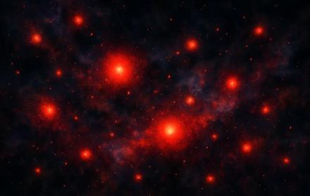puntos rojos en el cielo