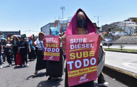 En Quito hubo una marcha, para acompañar a la movilización de Otavalo, el 28 de septiembre del 2025