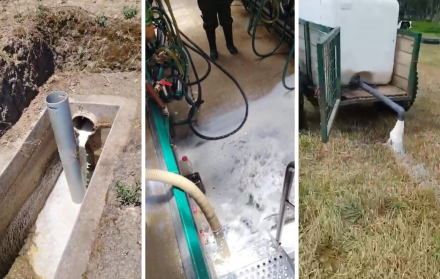 Productores botan la leche al no poder comercializarla por el paro.