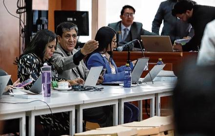 Audiencia. El fiscal general subrogante, Wilson Toainga, encabezó la acusación en el proceso del caso Sinohydro.
