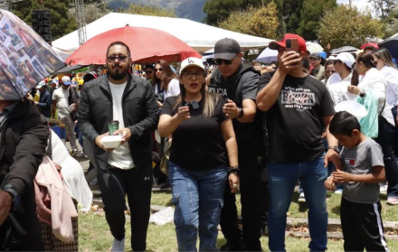 La ministra de Gobierno, Zaida Rovira, en una concentración desarrollada en El Arbolito, el domingo 5 de agosto del 2025.