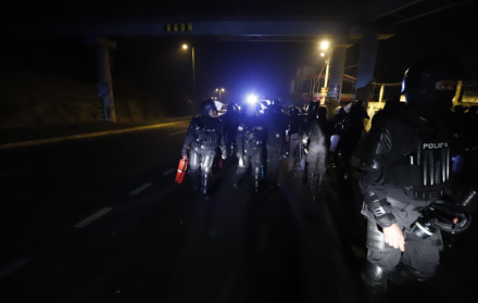 Continúan las manifestaciones en el norte de Quito.