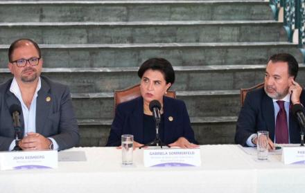 El ministro del Interior, John Reimberg, dijo que la postura de Pabel Muñoz pretende defender a los manifestantes que amenazaron con tomarse Quito.