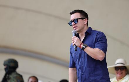 Daniel noboa en un evento en Daule