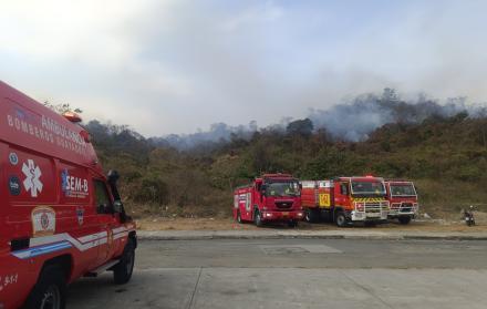 incendio forestal en Villa Bonita