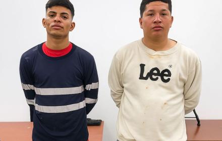 La Policía Nacional capturó a dos presuntos integrantes del grupo criminal Los Choneros