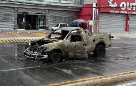 carro via a daule quemado