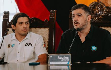 Aquiles Álvarez en la presentación de las Academias de artes marciales mixtas en Guayaquil