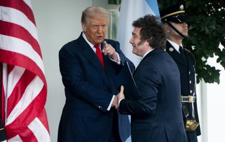 Donald Trump, recibe al presidente argentino, Javier Milei