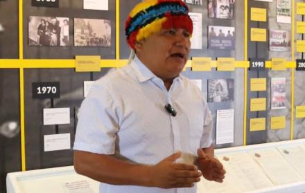 Resolución. Marlon Vargas anunció el “cese” del paro de la Conaie, pero no indicó hasta cuándo suspenderán la medida.